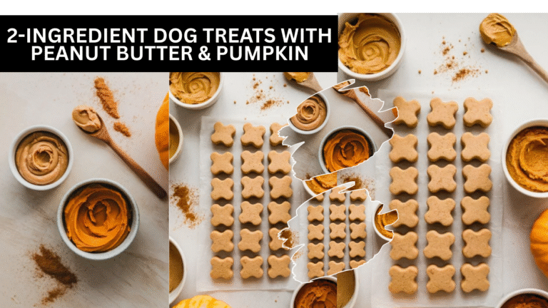 2-Ingredient Dog Treats with Peanut Butter & Pumpkin