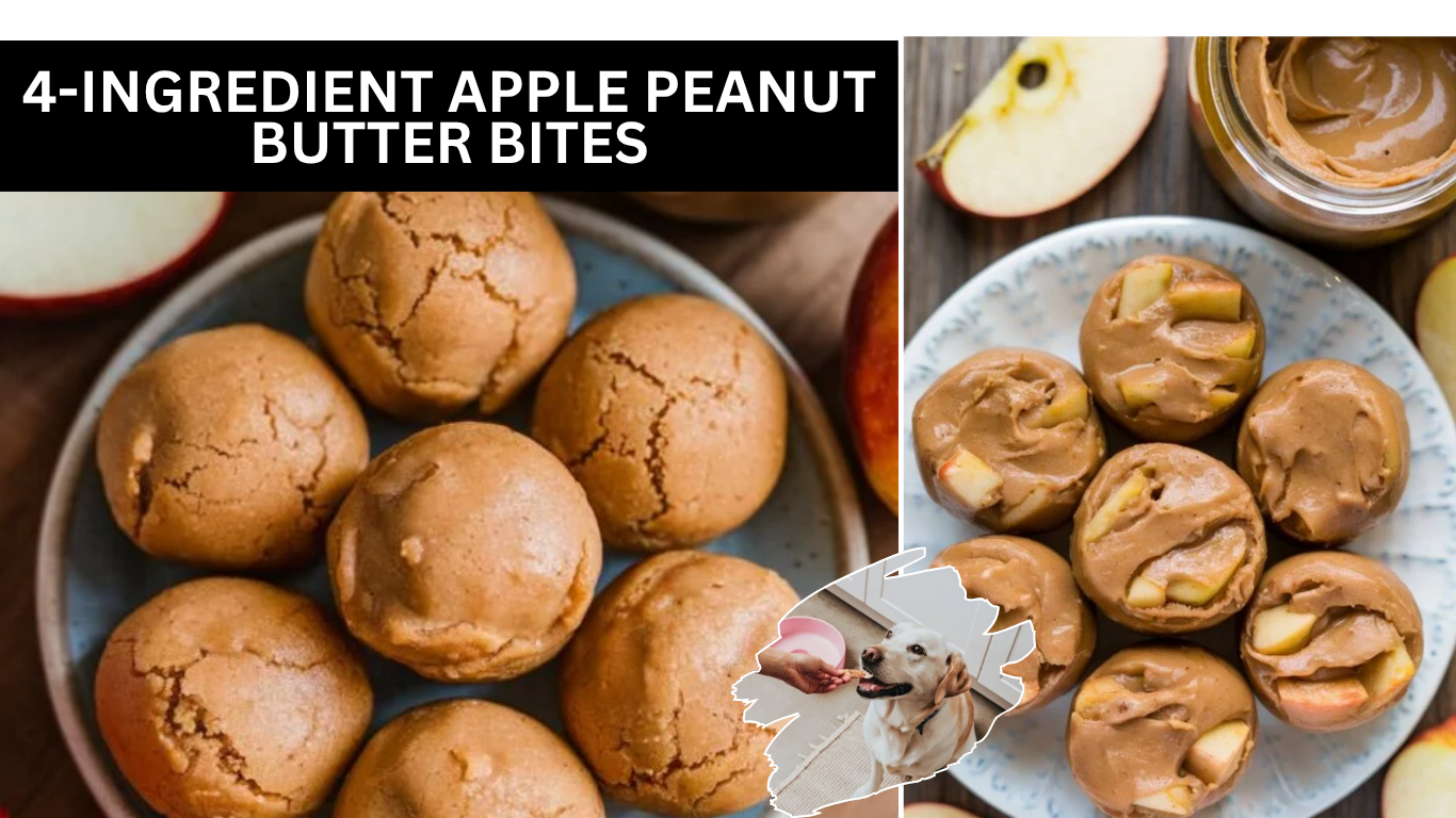 4-Ingredient Apple Peanut Butter Bites