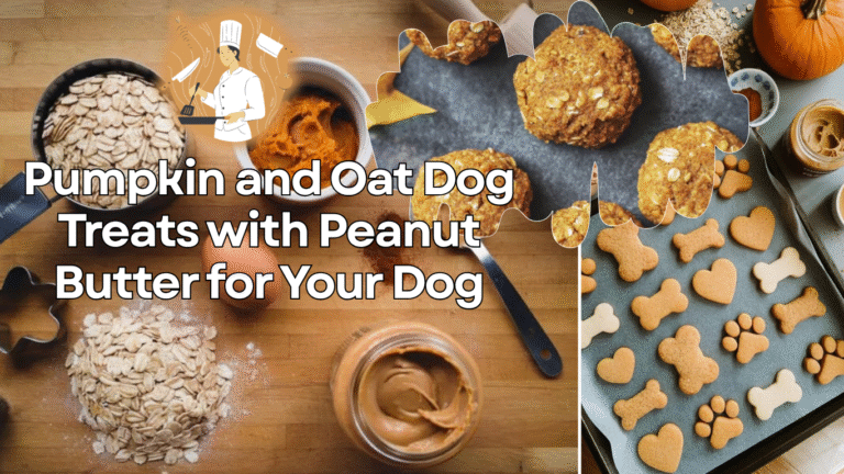 Pumpkin and oat Dog treats with Peanut Butter