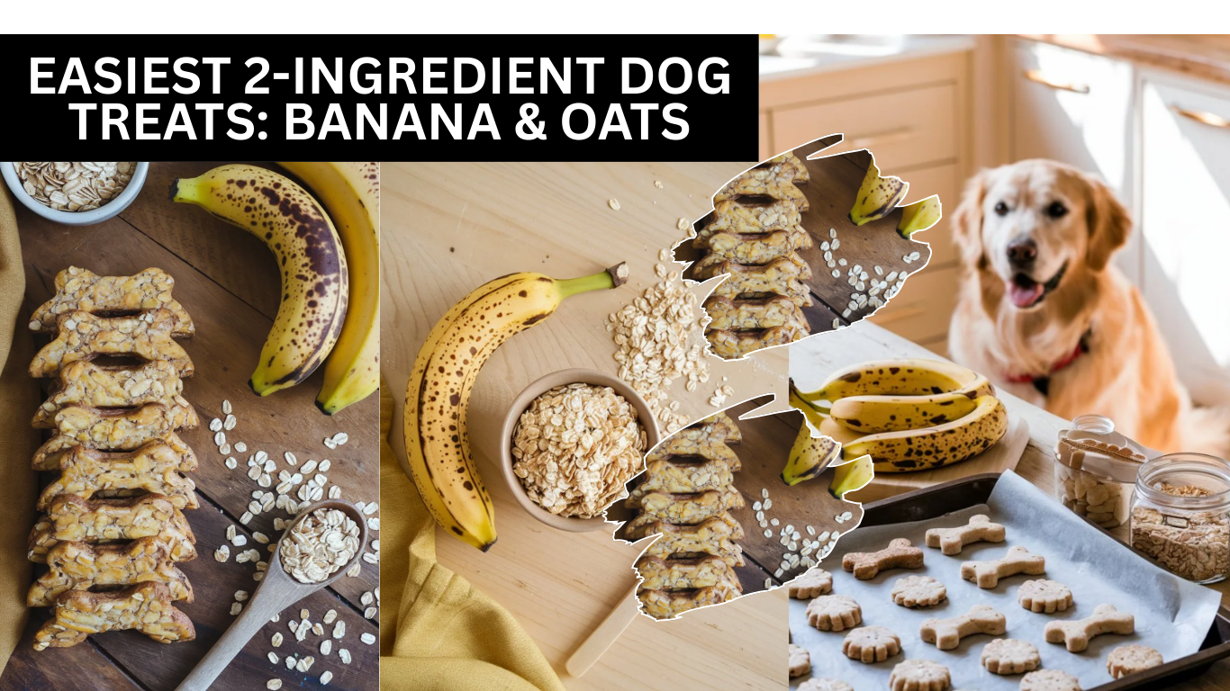 The Easiest 2-Ingredient Dog Treats: Banana & Oats