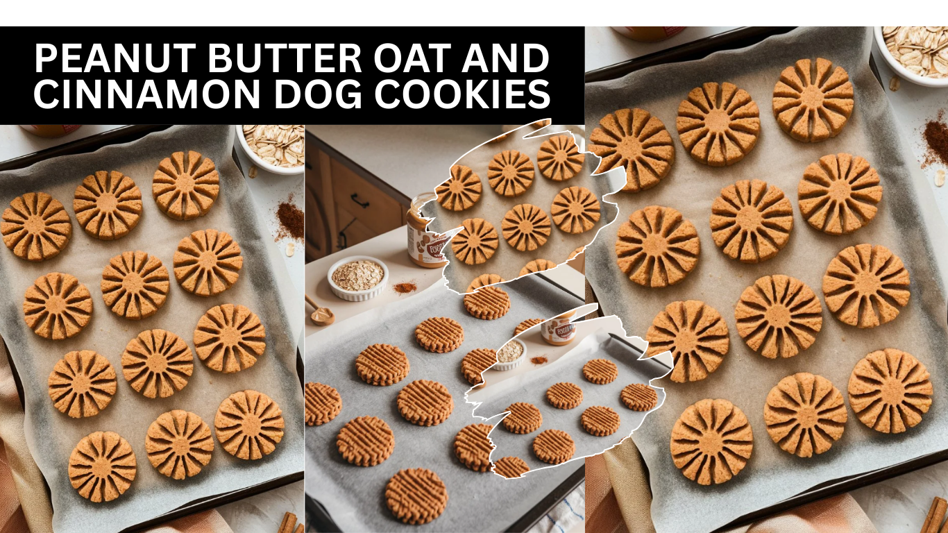 Peanut Butter Oat and Cinnamon Dog Cookies: Super Simple Recipe