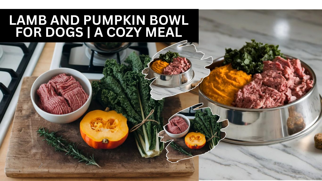 Lamb and Pumpkin Bowl For Dogs | A Cozy Meal