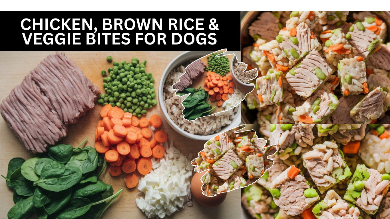 Chicken, Brown Rice & Veggie Bites For Dogs | Vitamin-Packed