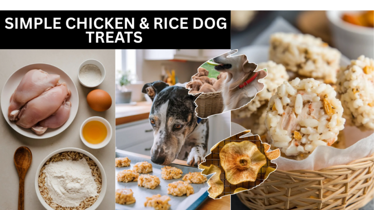 Simple Chicken & Rice Dog Treats (Like Comfort Food… in Snack Form)