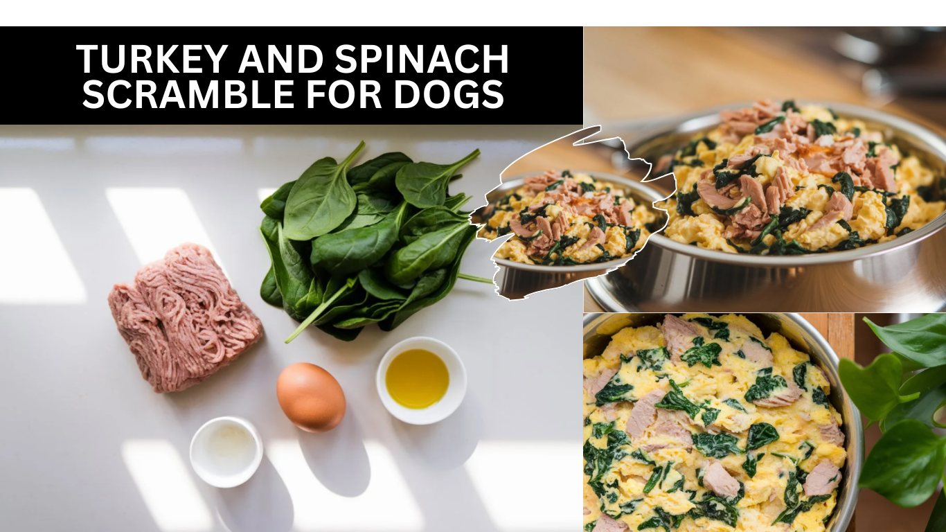 Turkey and Spinach Scramble For Dogs: Protein Rich Breakfast