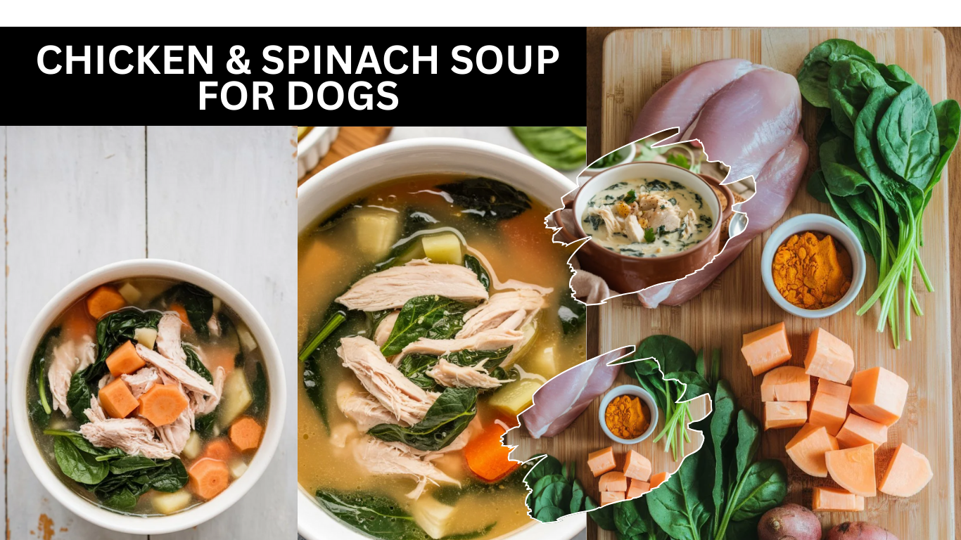 Chicken & Spinach Soup for Dogs | Immune Boasting