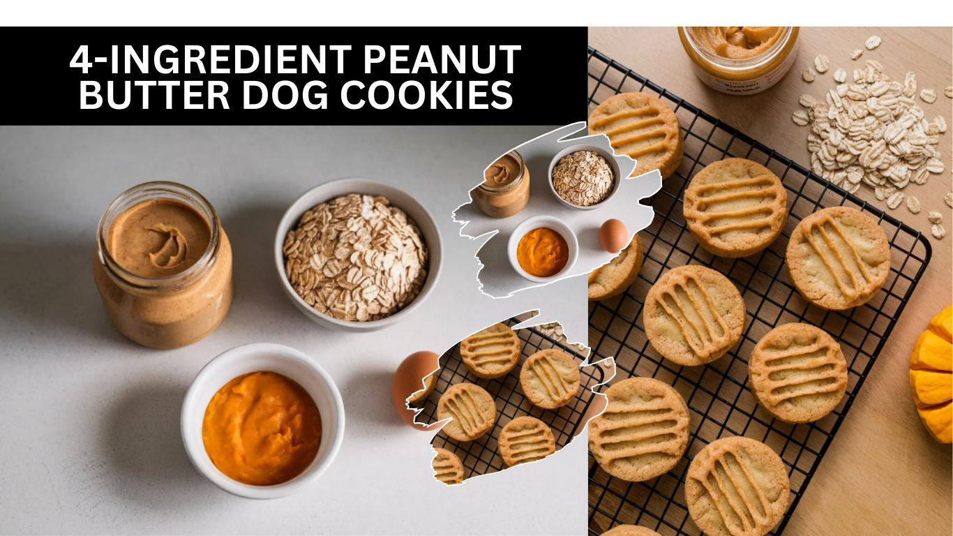 4-Ingredient Peanut Butter Dog Cookies: Easy & Delicious