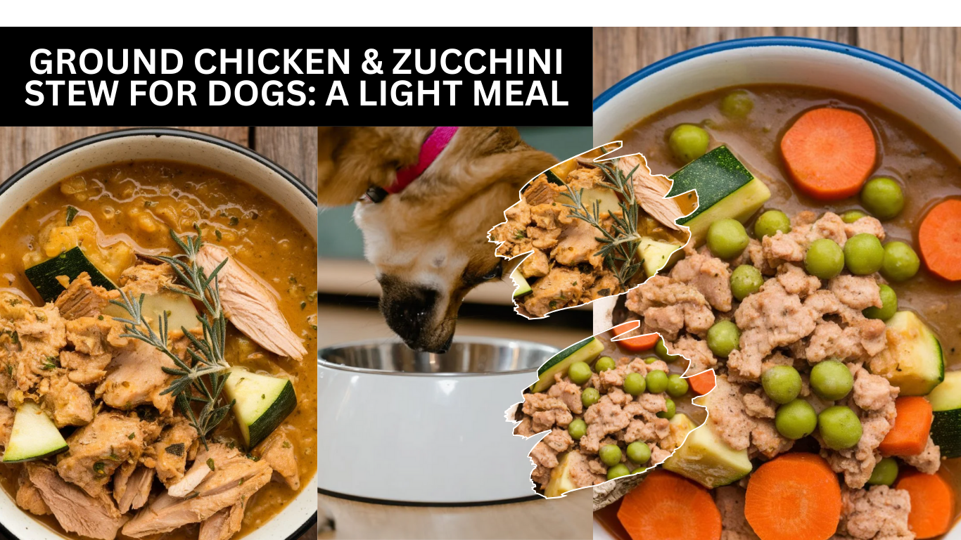 Ground Chicken & Zucchini Stew For Dogs: A Light Meal