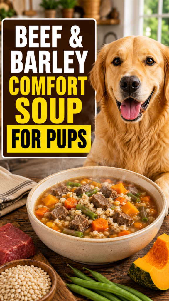 Beef & Barley Comfort Soup for Pups
