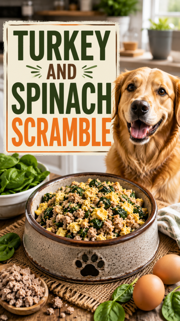 Turkey and Spinach Scramble: A Protein-Packed Breakfast for Your Dog