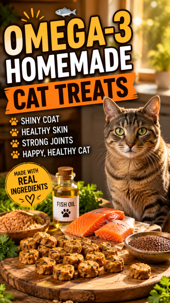 Omega-3 Delight: Homemade Cat Treats for a Shiny Coat and Healthy Paws