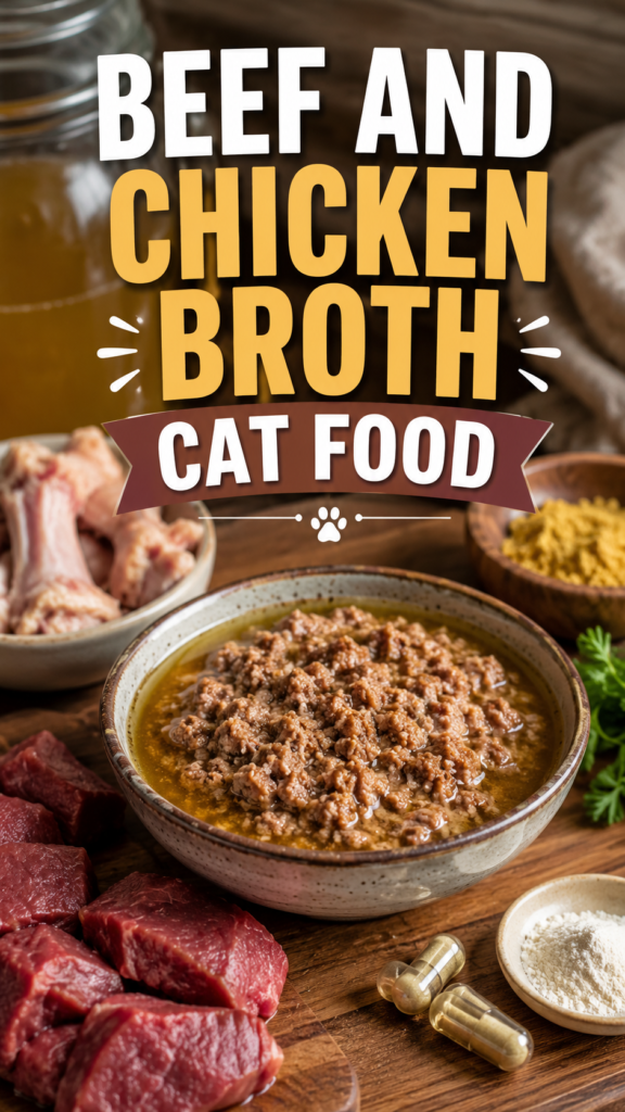 Beef and Chicken Broth Cat Food – Simple, Soothing, and Protein-Rich