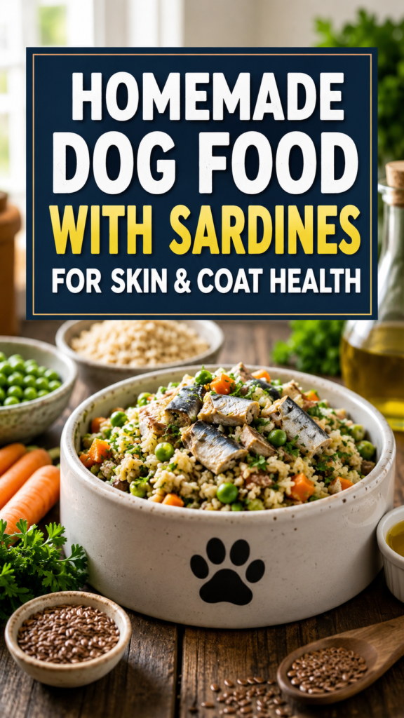 Homemade Dog Food With Sardines for Skin and Coat Health – Simple, Nutritious, and Tasty