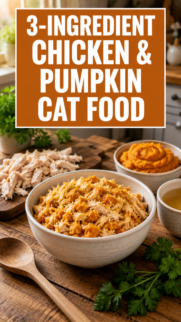 3-Ingredient Chicken & Pumpkin Cat Food (Easy, Healthy, Cat-Approved)