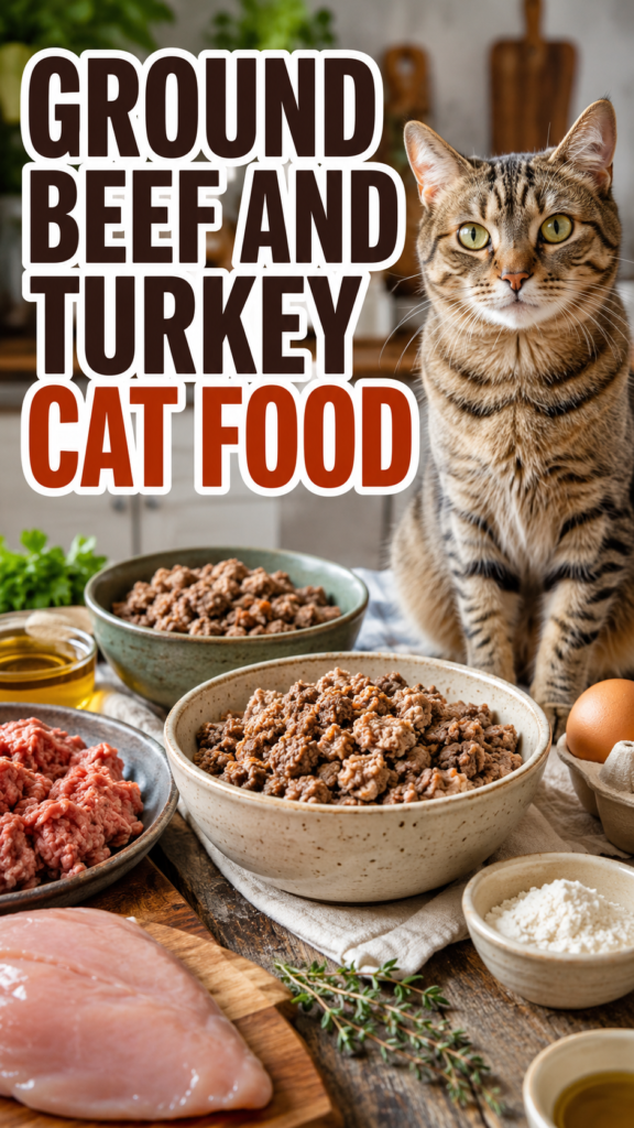 Ground Beef and Turkey Cat Food – A Simple, Protein-Rich Homemade Meal