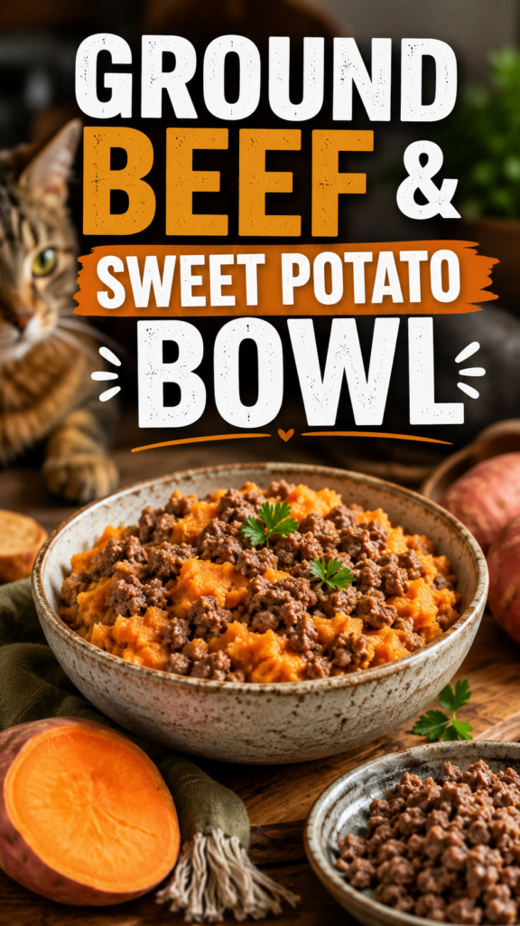 Ground Beef & Sweet Potato Bowl: A Wholesome Cat Dinner in Minutes