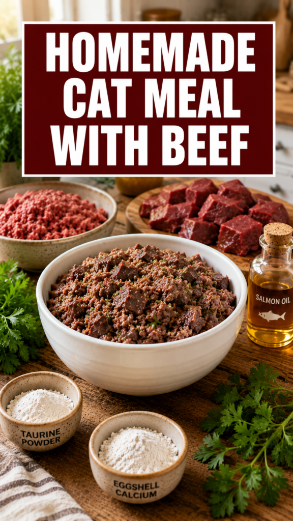 Homemade Cat Meal With Beef: The Purrfect High-Protein Recipe Your Feline Will Actually Devour
