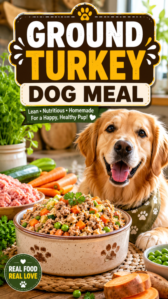 Lean & Healthy: Ground Turkey Dog Meal for a Happy, Active Pup
