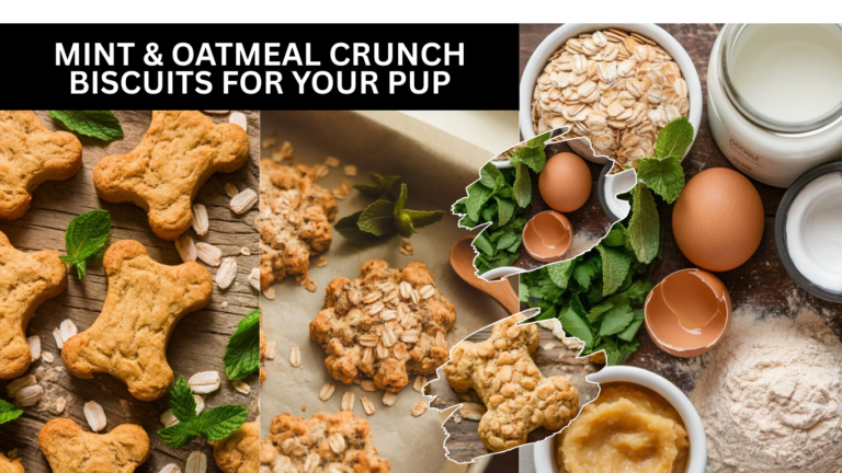 Mint & Oatmeal Crunch Biscuits for Your Pup