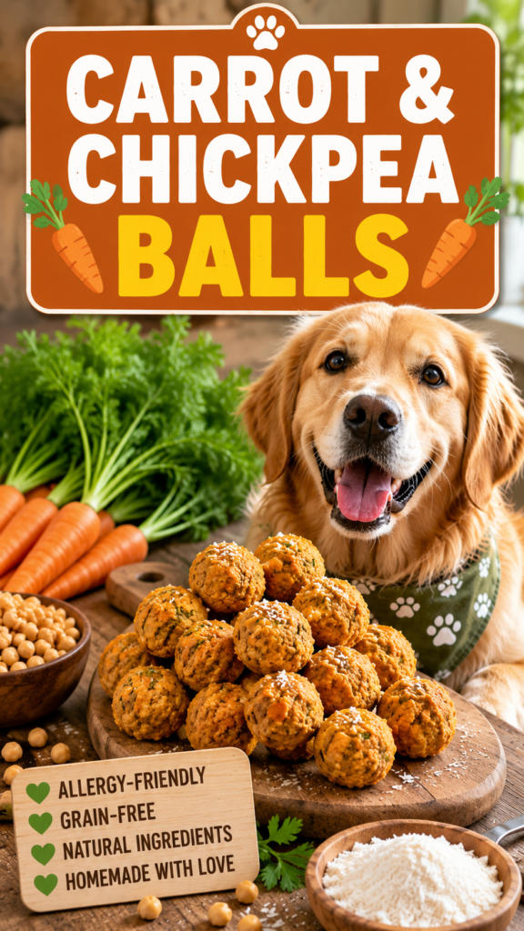 Carrot & Chickpea Balls: The Perfect Allergy-Friendly Dog Treats!