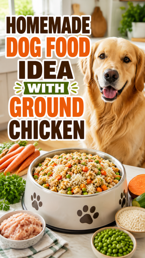 Homemade Dog Food Idea With Ground Chicken – Simple, Balanced, and Fresh