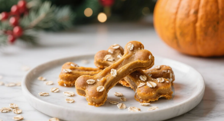 Pumpkin & Oat Bones For Dogs – Dog Treat Recipe