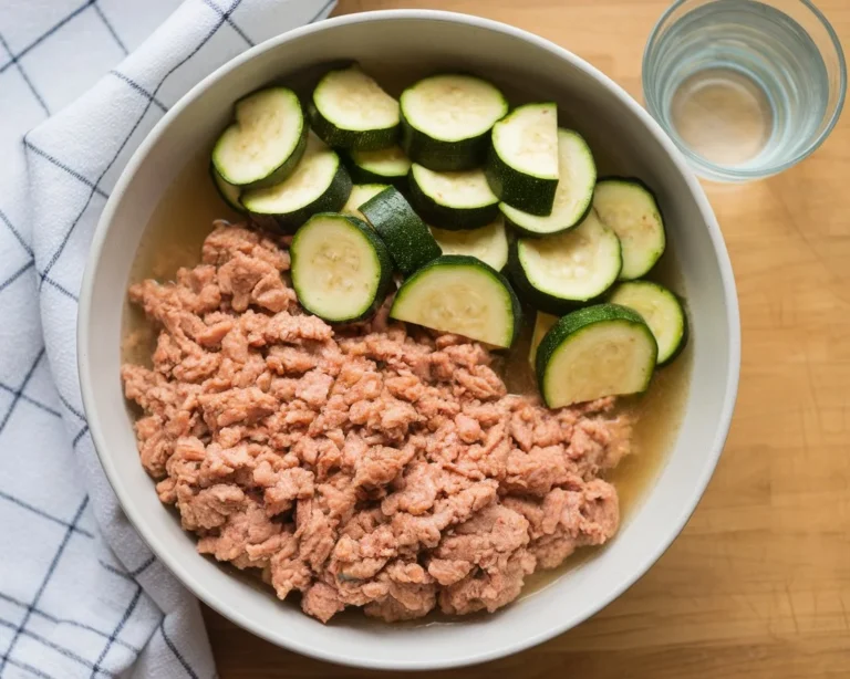 Ground Chicken & Zucchini Stew: A Light and Healthy Meal for Cats and Dogs