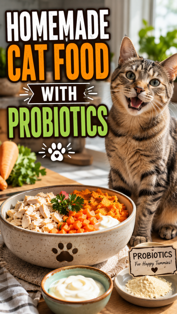Purrfect Health: Homemade Cat Food with Probiotics for Happy Tummies