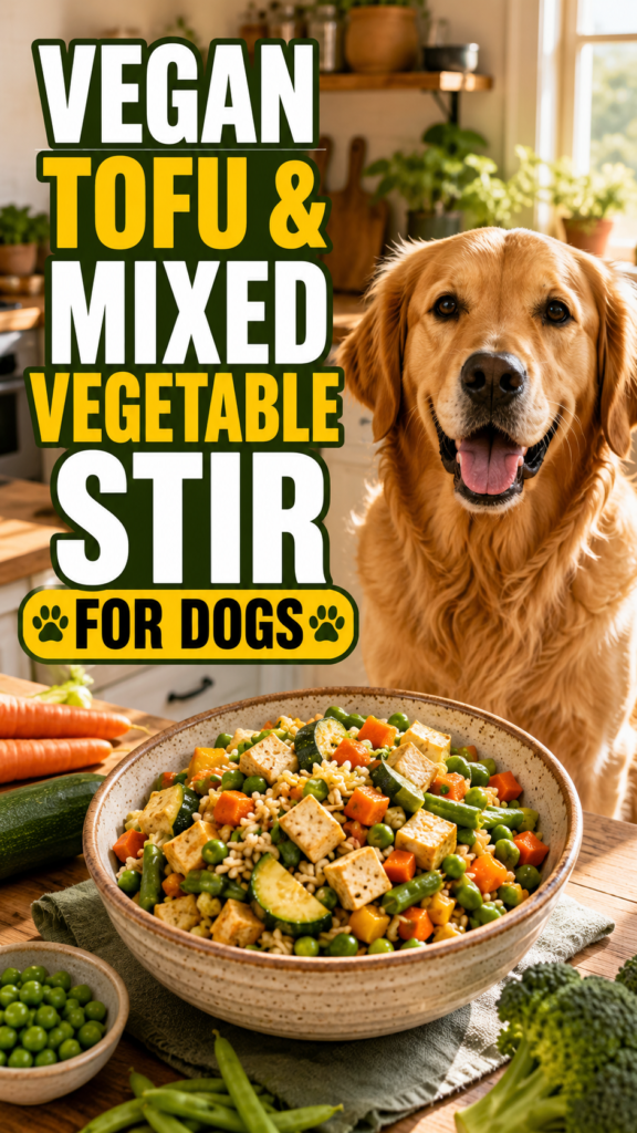 Vegan Tofu & Mixed Vegetable Stir – A Protein-Rich Flavorful Meal for Your Dog