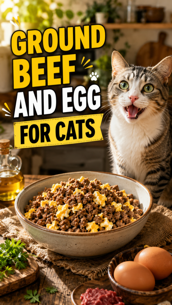 Ground Beef and Egg for Cats – A Simple, Balanced Homemade Meal