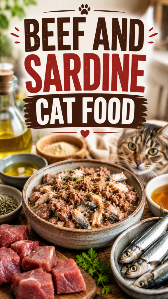 Beef and Sardine Cat Food – Protein-Rich, Simple, and Cat-Approved