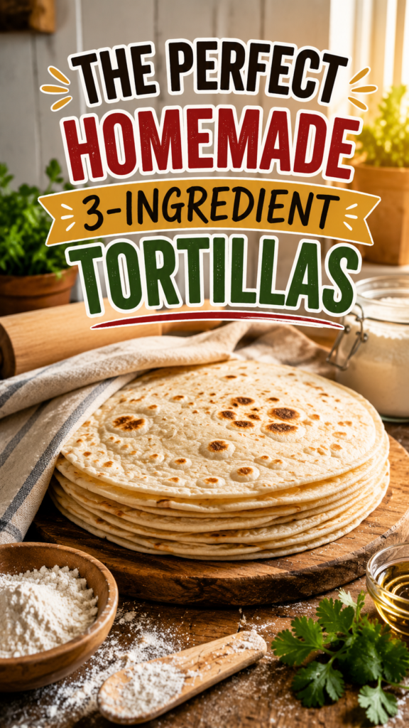 The Perfect Homemade 3-Ingredient Tortillas (So Easy!)