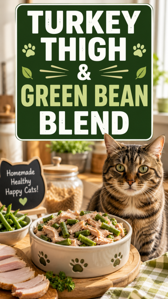 Turkey Thigh & Green Bean Blend: A Healthy Homemade Cat Dinner