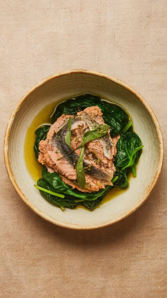 7. Sardine and Spinach Mix