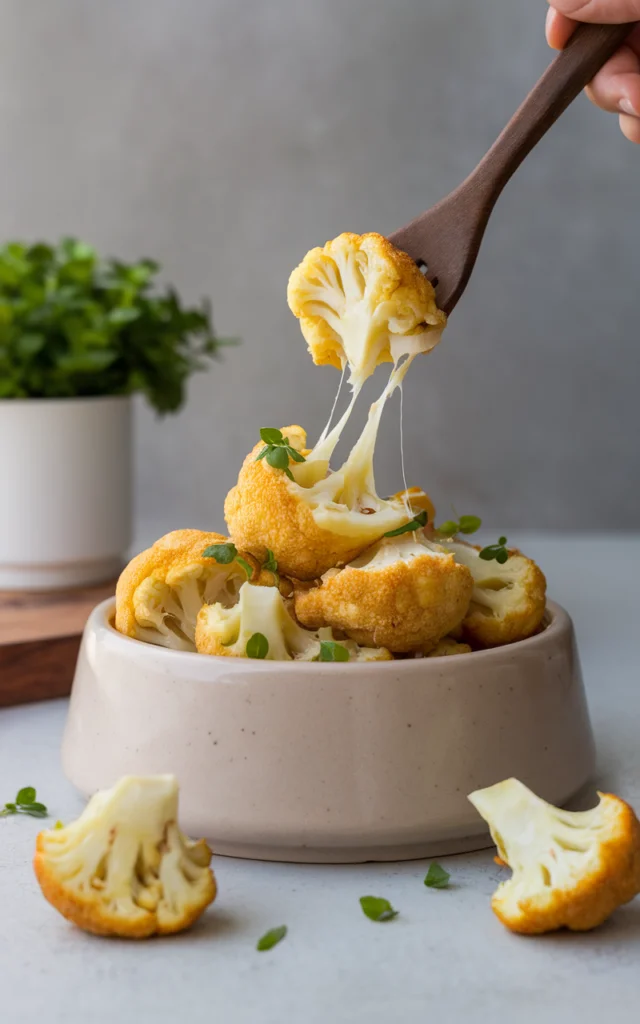 Cheesy Cauliflower Bites