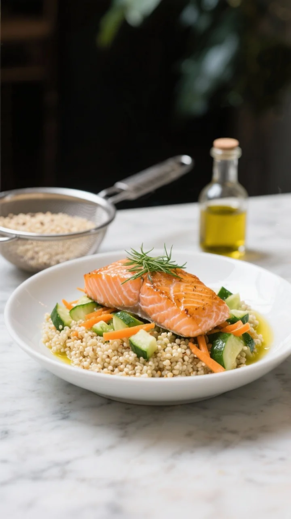 Salmon, Quinoa & Veggie Shine-Up