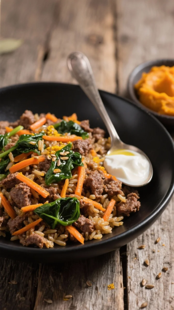 Beefy Brown Rice & Carrot Power Mix