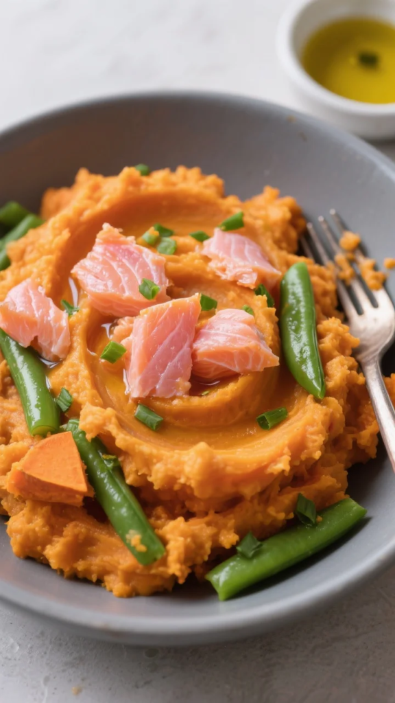 Pumpkin, Salmon & Sweet Potato Power Mash