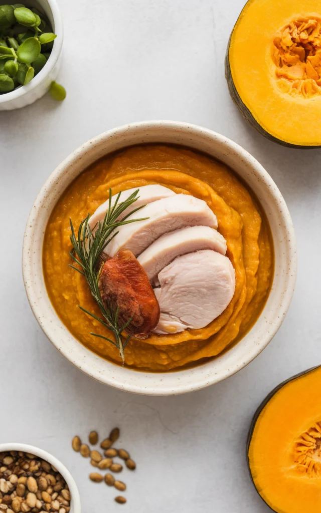 1. Chicken and Pumpkin Puree