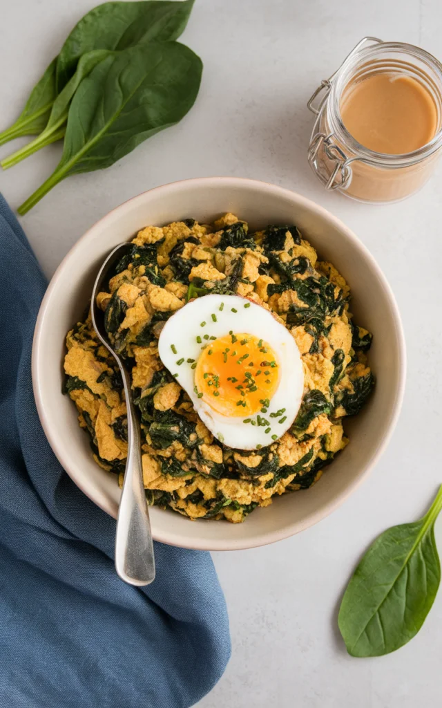 6. Egg and Spinach Scramble