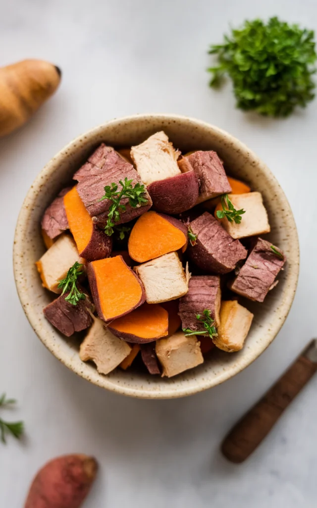 2. Duck and Sweet Potato Bites