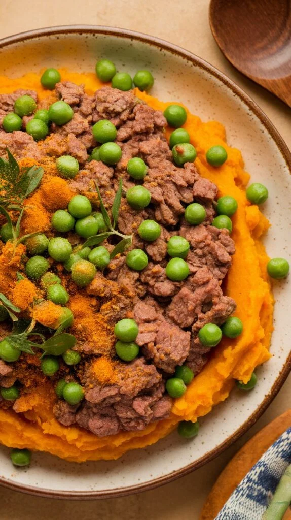 Beef & Sweet Pea Mash-Up