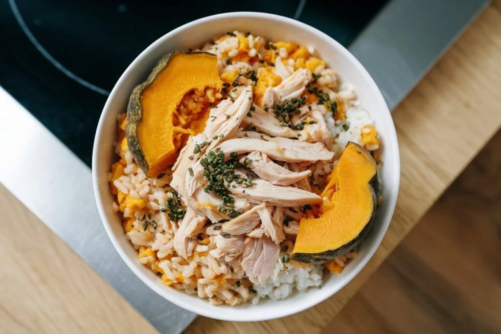 Chicken, Rice, and Pumpkin Dog Food Recipe for Dogs with Allergies