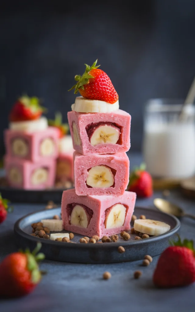  Strawberry Banana Frozen Bites