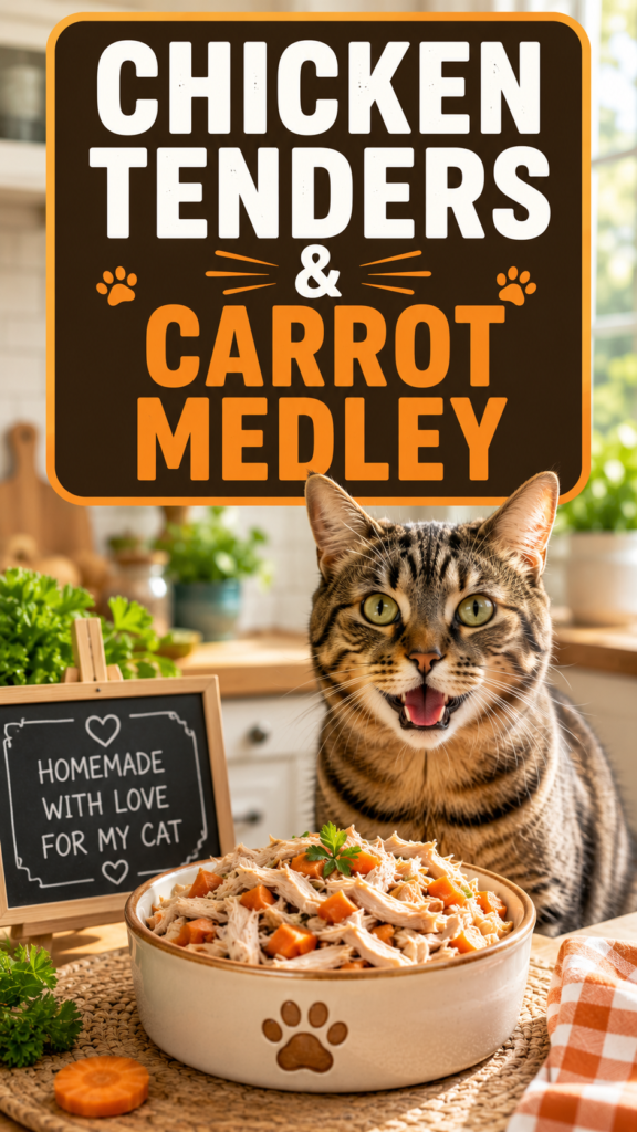 Chicken Tenders & Carrot Medley: A Quick and Nutritious Treat for Your Cat
