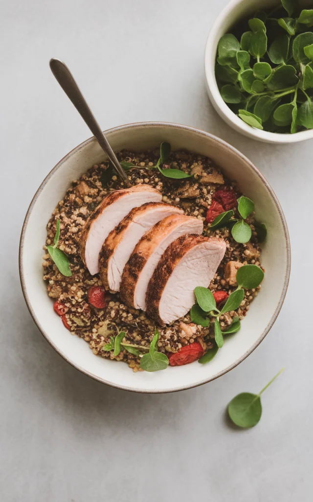 4. Duck and Quinoa Bowl