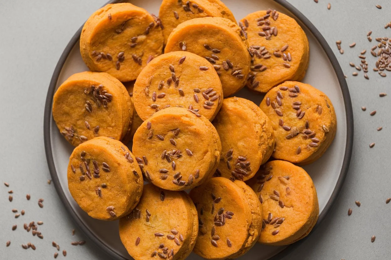 5-Ingredient Sweet Potato and Flaxseed Biscuits