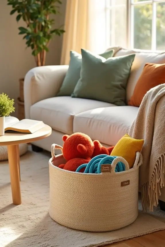 9. Hidden Dog Toy Storage