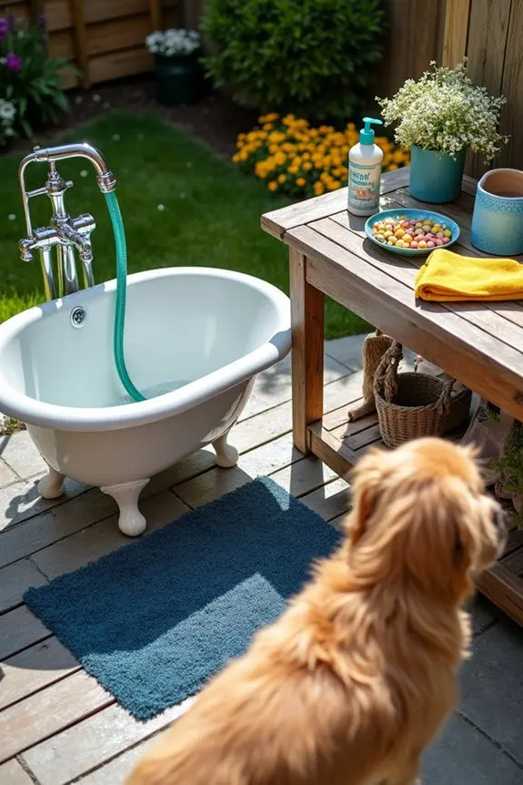 4. Outdoor Dog Bathing Station