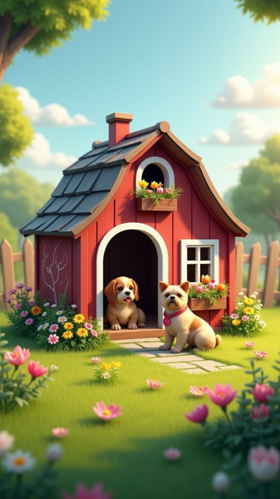 15. Farm Animal Themed Dog House
